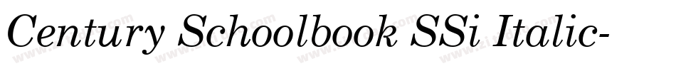 Century Schoolbook SSi Italic字体转换